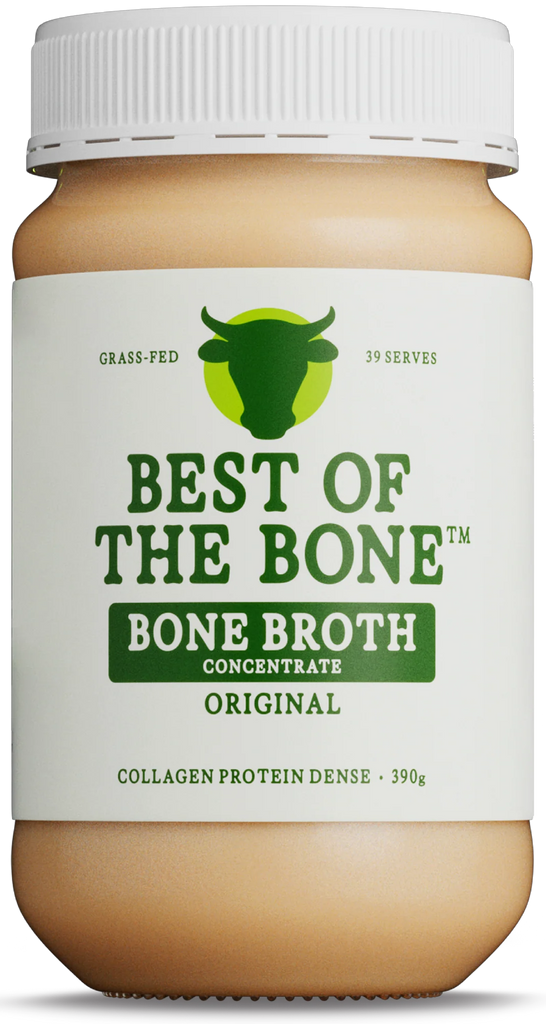 Original Beef Bone Broth concentrate made from 100% grass-fed and finished Australia and NZ beef bones and sea salt. No fillers, flavours, or additives