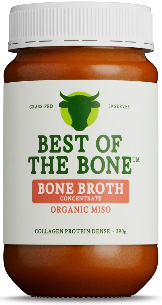 Best of Bone Umami-rich Organic Miso Beef Bone Broth for gut health, joints and glowing skin.