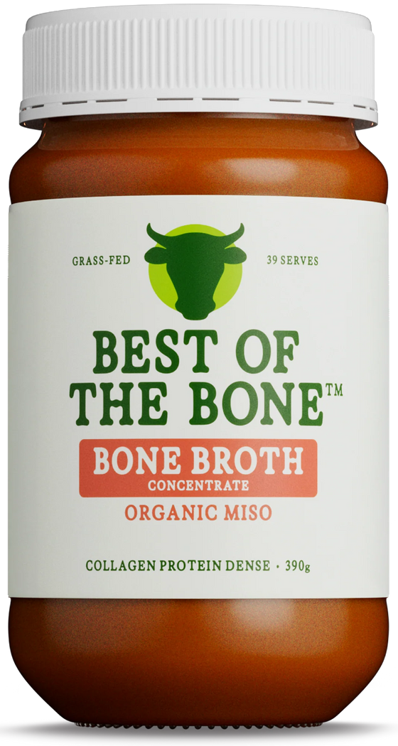 Best of Bone Umami-rich Organic Miso Beef Bone Broth for gut health, joints and glowing skin.
