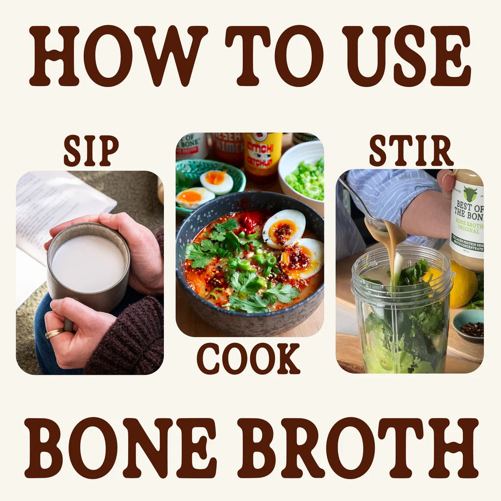 Best of Bone Umami-rich Organic Miso Beef Bone Broth for gut health, joints and glowing skin.