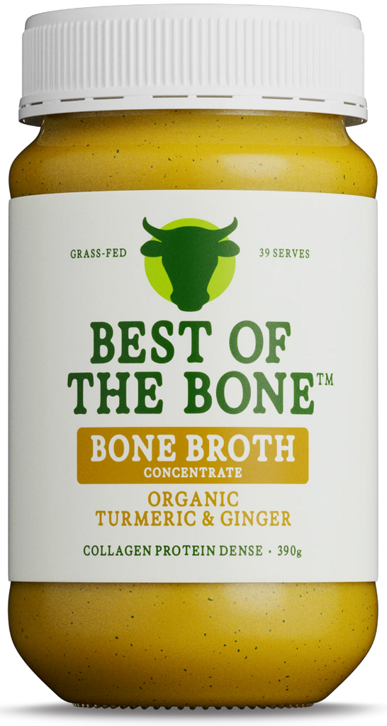 Best of Bone Golden Organic Turmeric Beef Bone Broth for inflammation relief, gut health and glow.