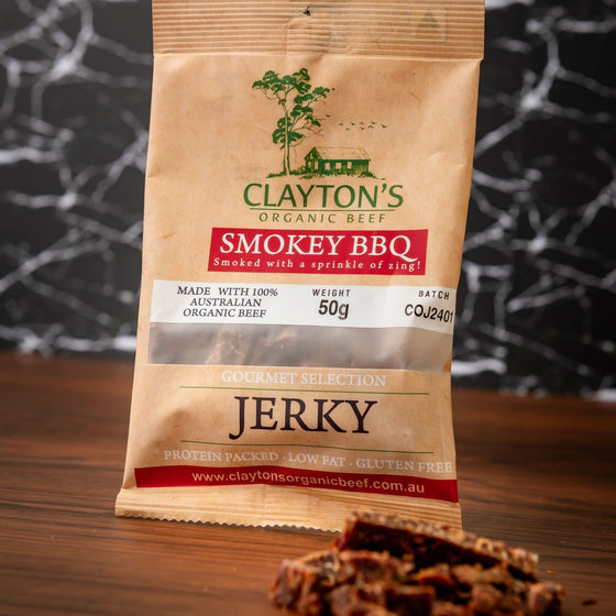 Claytons Organics Gourmet Smokey Beef Jerky 50g
